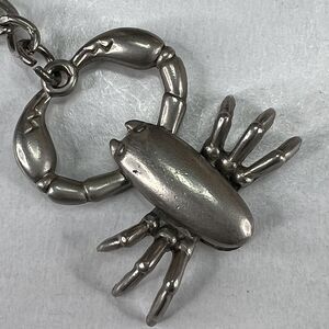 Vintage Moving Pewter Crap Keychain King Gothic Biker Bag Charm Large